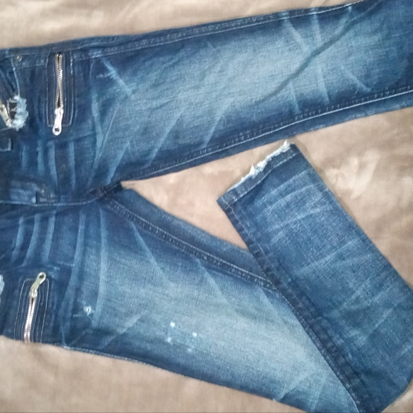 2 Pair Rock Revival Moto Jeans - Picture 3 of 6